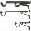 Urbanest Long Double Drapery Curtain Window Rod Bracket Holder, Up to 1.25" Rod - Antique Gold view 1