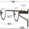 Urbanest Long Double Drapery Curtain Window Rod Bracket Holder, Up to 1.25" Rod - Antique Gold view 3