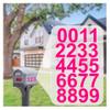 3" Inch Premium Mailbox Numbers (Hot Pink) - Waterproof Stickers for Outside Mailboxes, Personalized Numbers for Mailbox, Multi Purpose Fade Resistant Mailbox Numbers - By Custom Decal US view 1