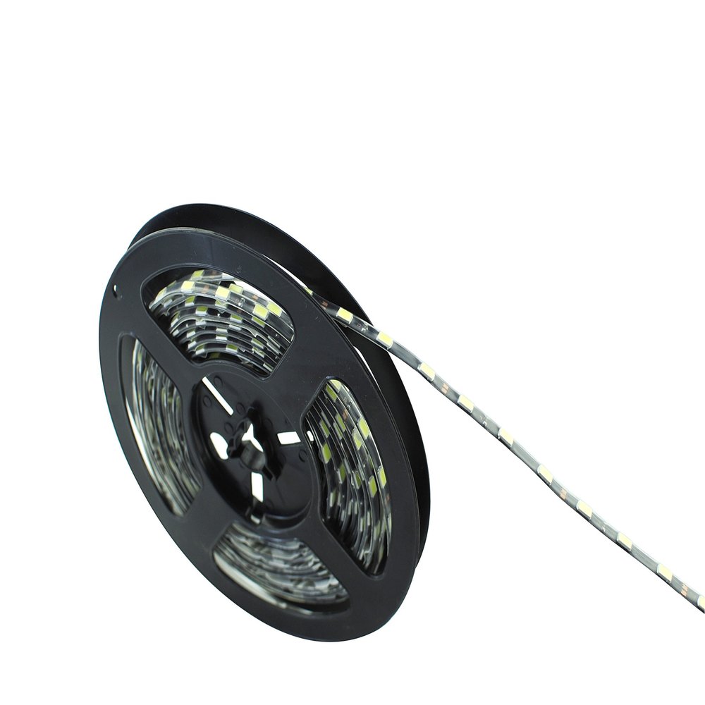 BSOD NewStyle 5mm Width PCB SMD5630 led Strip DC12V PCB Black 300leds/5M led ribbion Tube Waterproof 25LM high Brightness Green led Tape Light (Green)