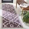 SAFAVIEH Four Seasons Collection 2'3" x 8' Dark Grey/Ivory FRS237C Hand-Hooked Geometric Runner Rug view 1