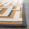 SAFAVIEH Four Seasons Collection 2'3" x 8' Ivory / Brown FRS240L Hand-Hooked Geometric Runner Rug view 4