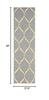 SAFAVIEH Four Seasons Collection Runner Rug - 2'3" x 8', Light Blue & Ivory, Hand-Hooked Geometric, Non-Shedding & Easy Care, Ideal for High Traffic Areas in Living Room, Bedroom (FRS242G) view 2
