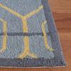SAFAVIEH Four Seasons Collection 2'3" x 8' Grey / Gold FRS244F Hand-Hooked Geometric Runner Rug view 3