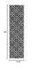 SAFAVIEH Four Seasons Collection 2'3" x 8' Dark Grey/Ivory FRS234C Hand-Hooked Floral Runner Rug view 2