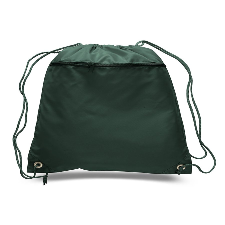 3 Dozen (Pack of 36) - Polyester Drawstring Bag (Forest Green, 36)