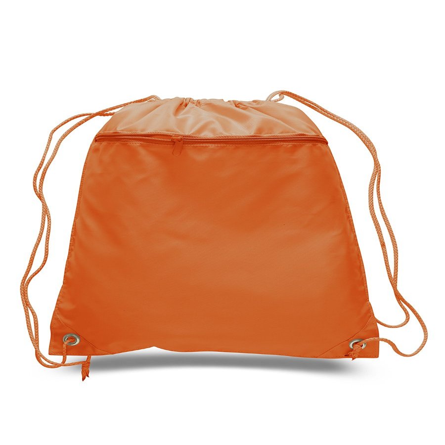 3 Dozen (Pack of 36) - Polyester Drawstring Bag (Orange, 36)