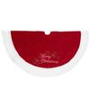 Northlight 48" Traditional Red Embroidered Velvet Merry Christmas Tree Skirt view 3