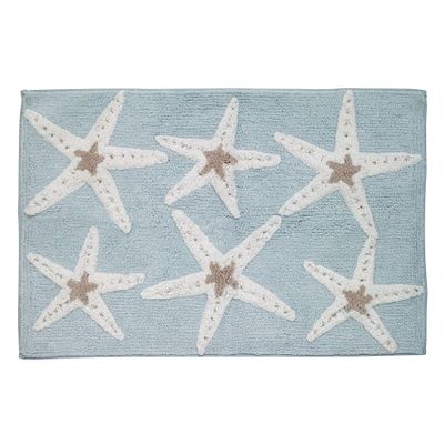 Avanti Linens - Bath Mat, Cotton Bath Rug, Guest Bathroom Essentials, Seashell Inspired Home Decor (Sequin Shells Collection, 20" x 30")