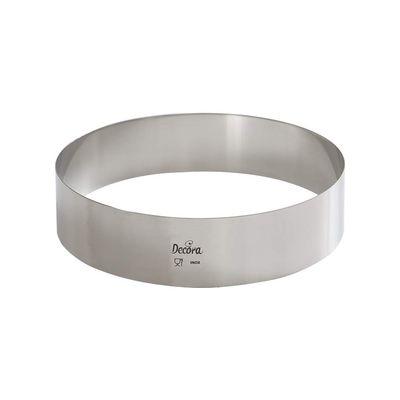 DECORA Stainless Steel Round Shape, Silver, 28 x 26 x 4 cm