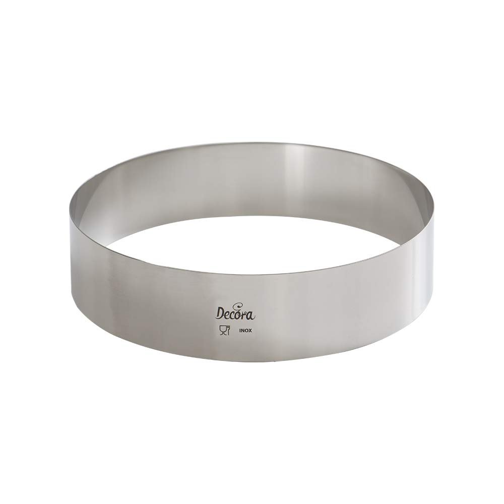 DECORA Stainless Steel Round Shape, Silver, 28 x 26 x 4 cm