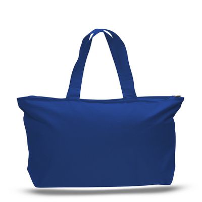 4 Dozen (Pack of 48) - Zipper Tote Bag (Royal, 48)