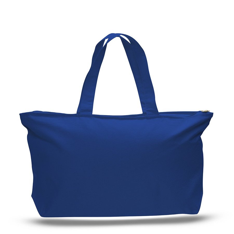4 Dozen (Pack of 48) - Zipper Tote Bag (Royal, 48)