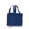 2 Dozen (Pack of 24) - Cotton Canvas Shopping Tote Bag with Gusset (Royal, 24) view 1