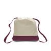 2 Dozen (Pack of 24) - Cotton Canvas Canvas Sport Backpack (Natural/Maroon, 24) view 1