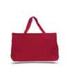 2 Dozen (Pack of 24) - Cotton Canvas Jumbo Tote Bag (Red, 24) view 1