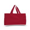 2 Dozen (Pack of 24) - Cotton Canvas Tote Bag with Gusset (Red, 24) view 1