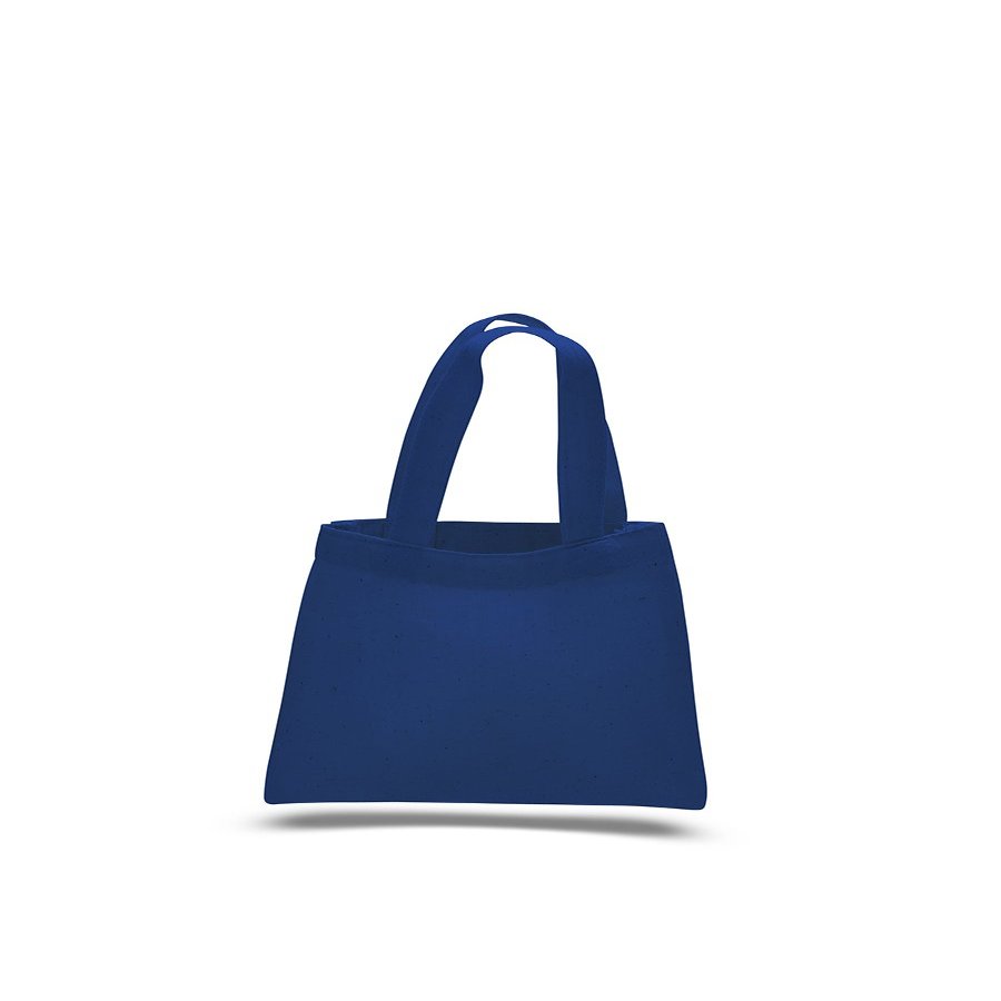 2 Dozen (Pack of 24) - Cotton Canvas Mini Tote Bag (Royal, 24)