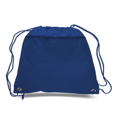 4 Dozen (Pack of 48) - Polyester Drawstring Bag (Royal, 48)