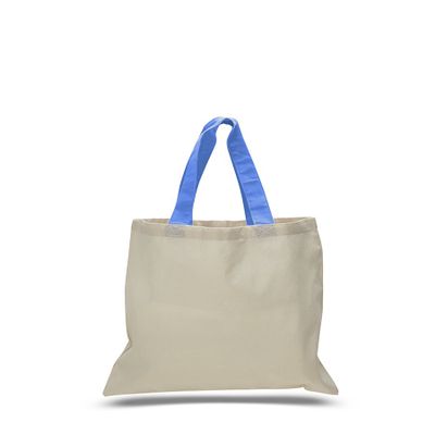 4 Dozen (Pack of 48) - Economical Tote Bag (Carolina Blue, 48)