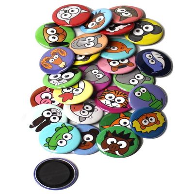 27 Pack - Cute Animals Cartoon Refrigerator Magnets - 1 Inch Round