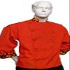 CHEFSKIN Small Red Chef Jacket Flames Long Sleeve Lightweight view 3