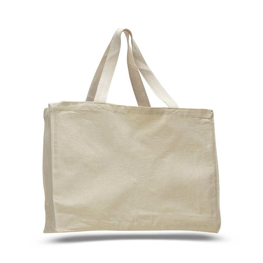 6 Dozen (Pack of 72) - Shopper Bag with Gusset (Natural, 72)