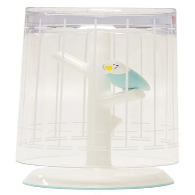 Bath Accessory Set Gargle Cup and Cup Stand Set (Blue Budgerigar)