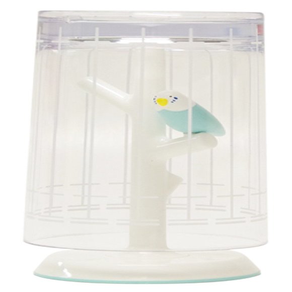 Bath Accessory Set Gargle Cup and Cup Stand Set (Blue Budgerigar)