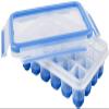 Emsa Clip and Close 2.0 Ice Cubes Box, Plastic, Blue/Transparent view 1