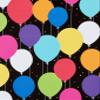American Greetings Birthday Wrapping Paper, Bright Balloons on Black, 2.5' x 3' view 1