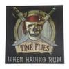 Pirate Skull and Crossbones Sign Canvas Wall Art with LED Light - 11.75 Inches Square view 1