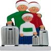Travel Family 3 People Personalized Tree Ornament view 1