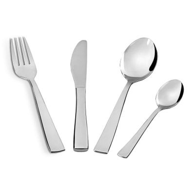 Barazzoni ESMERALDA 711900024 Cutlery Set, Stainless Steel, 9.6 x 7.1 x 2.6 inches (24.5 x 18 x 6.5 cm), 24-Piece Set