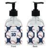 RNK Shops Personalized Baseball Jersey Glass Soap & Lotion Bottle - Single Bottle view 2