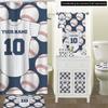 RNK Shops Personalized Baseball Jersey Glass Soap & Lotion Bottle - Single Bottle view 3