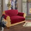 CELINE LINEN Quilted Pet Dog Children Kids - Furniture Protector- Microfiber Slip Cover Red Love Seat view 1