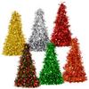 Christmas House 10" Tabletop Cone Shaped Tinsel Christmas Trees (2 Pack) view 2
