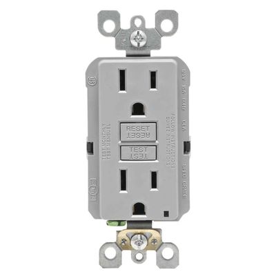 Leviton R03-GFNT1-KGY Gfci St Recept 15A Gray By Mfrpartno Gfnt1-Kgy