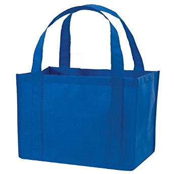 (12 Pack) Set of 12 Reusable Grocery Shopping Tote Bag (Royal)