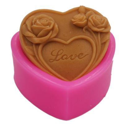 Longzang Love Rose Mould Craft Art Silicone Soap Mold Craft Molds DIY Handmade Soap Molds (S375)