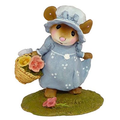 Wee Forest Folk My Little Yellow Basket M346 Miniature Figurine