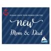 Andaz Press Nautical Collection, Please Leave Your Wishes for the New Mom & Dad Guestbook Sign, 8.5x11-inch, 1-pack, For Ocean Sailor Inspired Birthday, Baby Bridal Shower, Baptism view 1