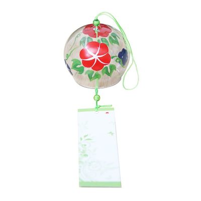 Acever Japan Edo Furin Glass Wind Chime Sun Catcher Noisemaker (Image of Flower)