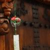 Acever Japan Edo Furin Glass Wind Chime Sun Catcher Noisemaker (Image of Flower) view 2