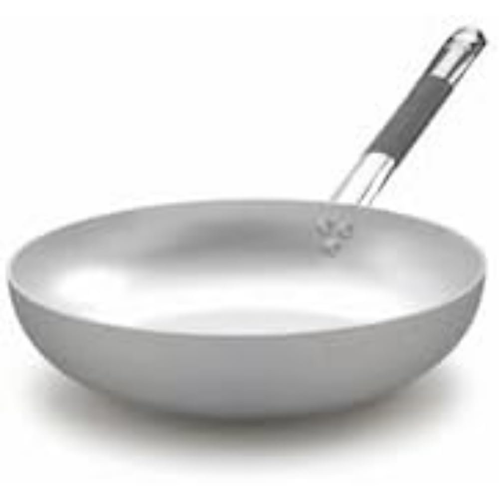 Pentole Agnelli Aluminium 3 Mm. Thick Professional Induction Saute Pan in Cool Handle, Diameter 32 cm, Steel Silver