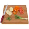 BambooMN Brand - Heavy Duty Premium Bamboo Cutting Board - 17.5"x12"x0.75" - Grooved - 2 Pieces view 3