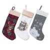 BambooMN 18" Classic Embroidered Sequined Animal Christmas Stocking - Assortment 97-3 Units view 1