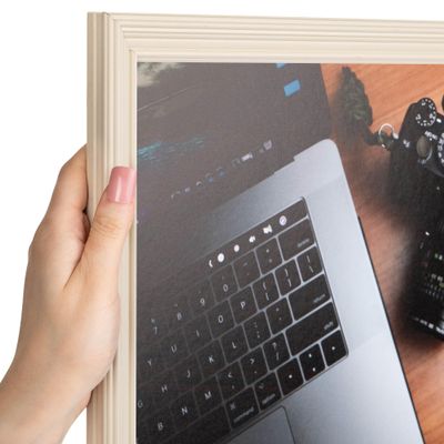 ArtToFrames 7x9 Inch White Picture Frame, This 1" Custom Wood Poster Frame is Off White, for Your Art or Photos - Comes with Regular Glass, 2WOM80801-WHT-7x9