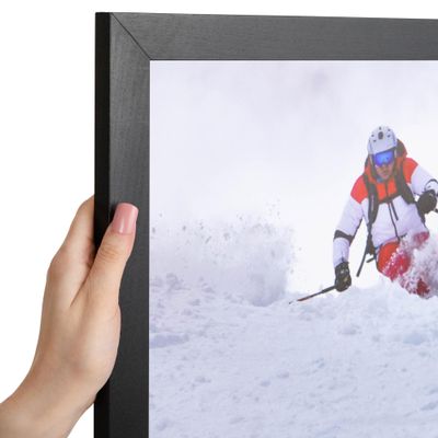 ArtToFrames 17x21 inch Black Stain on Hard Maple Wood Picture Frame, 2WOM0066-71206-YBLK-17x21